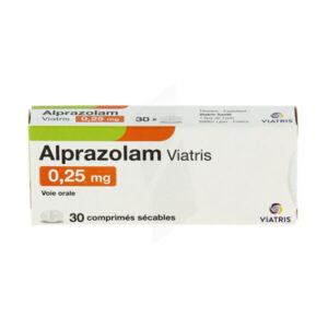 Alprazolam 0.25mg Viatris Điều trị chứng rối loạn lo âu (30 Viên)